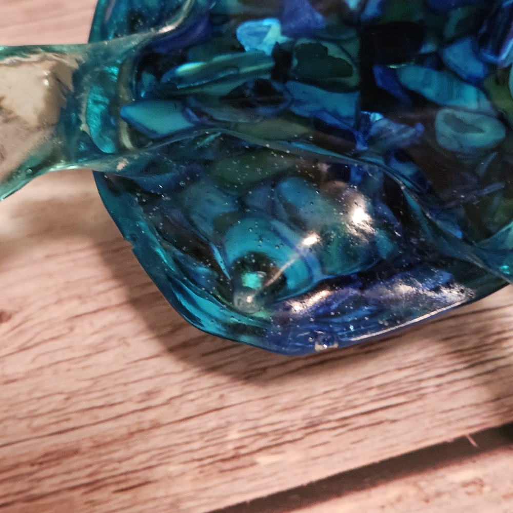 Handcrafted Resin Sea Turtle Sculpture - Blue and Green - Picture 6 of 10